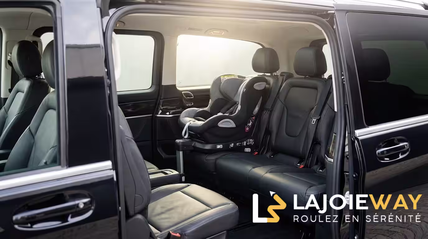 Intérieur Mercedes Lajoieway avec siège bébé