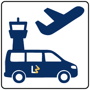 icone transfert aeroport transfert aéroport gares suivi horaires temps réel temps d'attente offert vtc lajoieway
